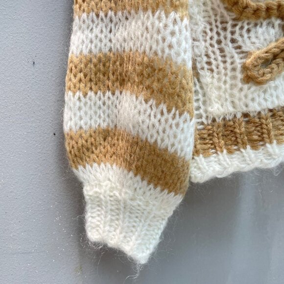 Loewe Anagram Wool-blend White/Camel Cardigan - Picture 12 of 13